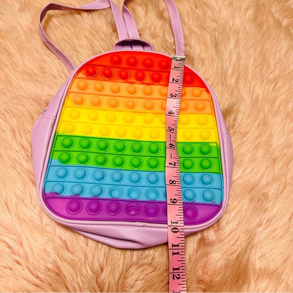 Lavender Rainbow Pop Fidget Backpack Clean! - Picture 5 of 5